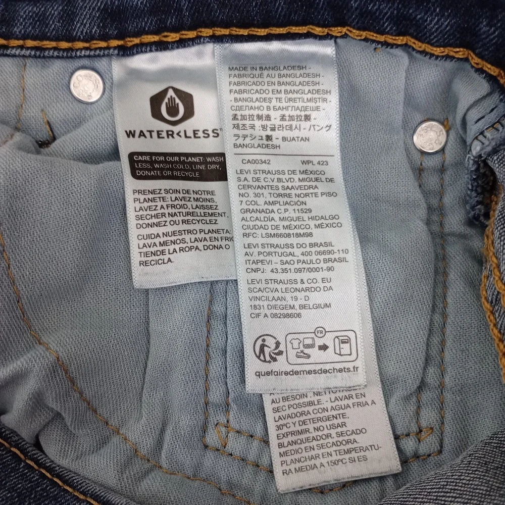 Levi's 511 Slim Jeans Men's Straight leg W29 L30‎ Blue Denim Pocket Flaw